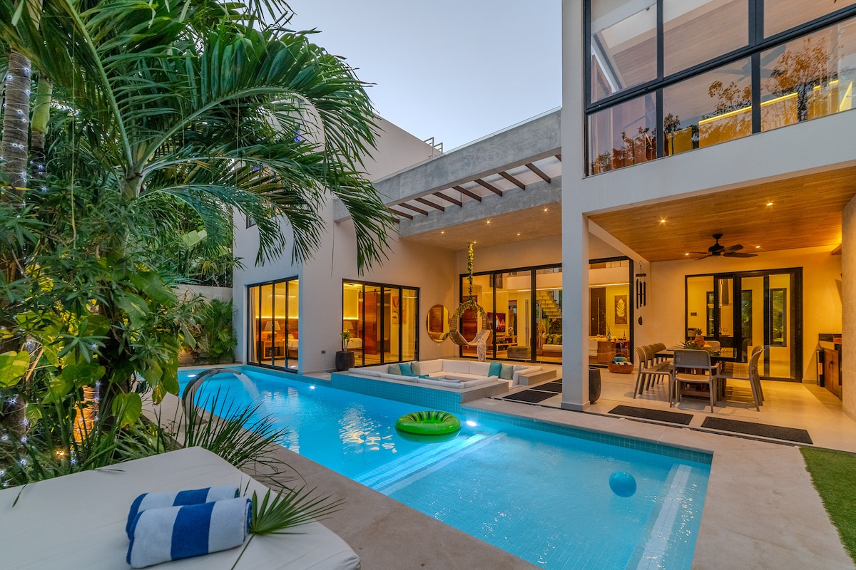 Courtyard pool at Villa Najrufi in Tulum